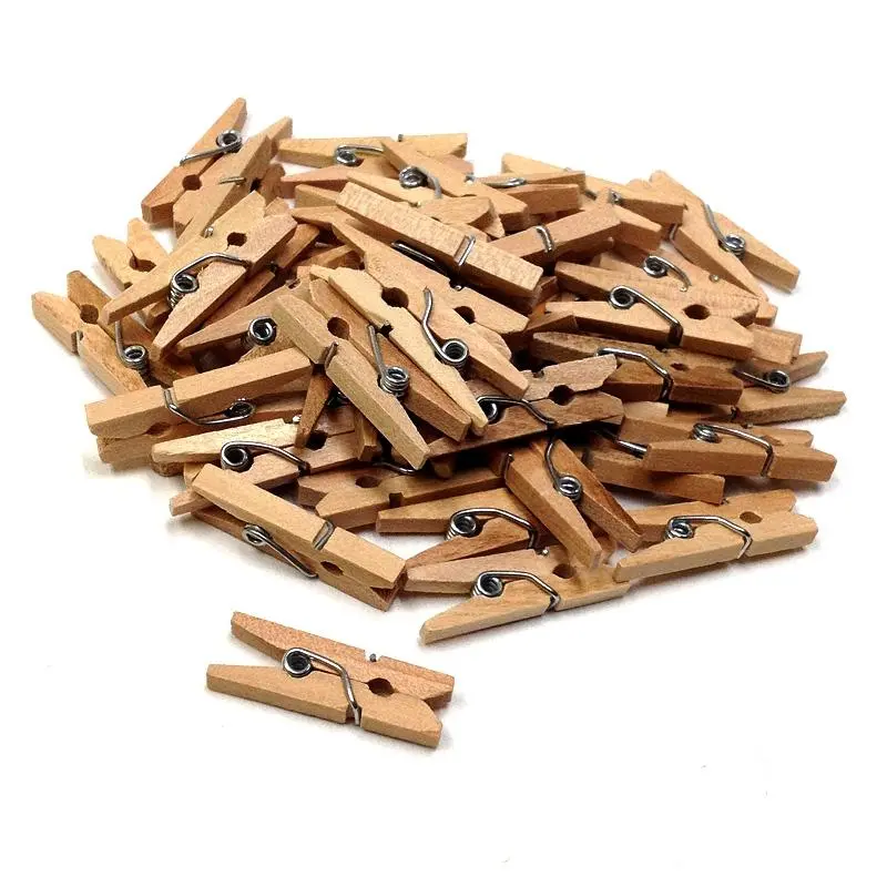 Mini Wooden Pegs – Natural Finish, Pack Of 45 For Display Or Crafting 1
