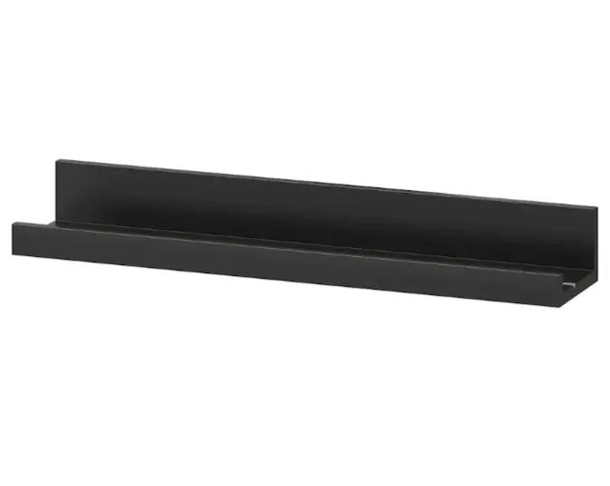 Mosslanda Floating Picture Ledge – Minimalist Black Wood Shelf, 55 Cm Length 1