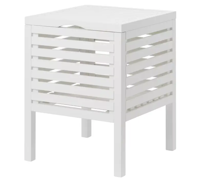 Muskan Round Storage Stool In White – 50 Cm Diameter Multipurpose Seat 1