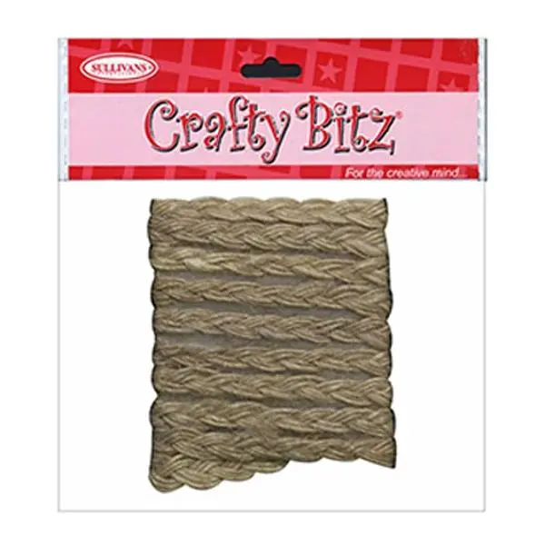 Natural Jute Trim Ribbon – 1M × 0.5Cm By Crafty Bitz 1