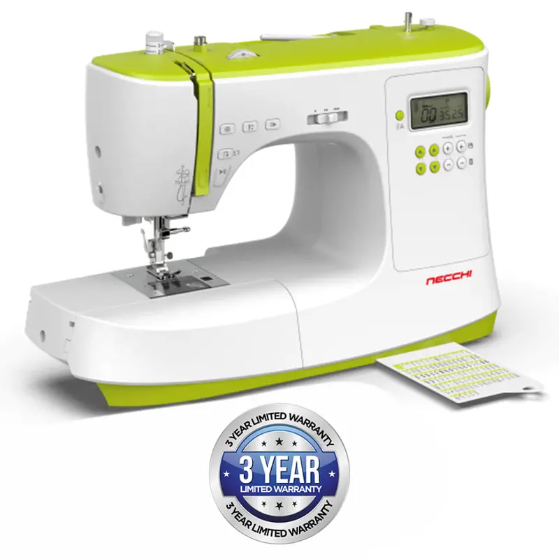 Necchi Nc-102D Computerized Sewing Machine – 200-Stitch Green And Cream Model 1