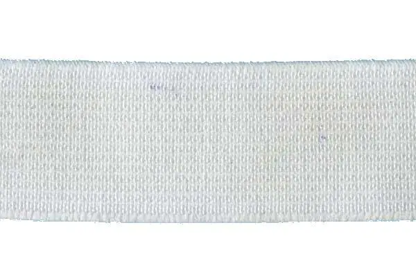 Non-Roll White Elastic Band – 20 Mm Width, Smooth Stretch Fabric Tape 1