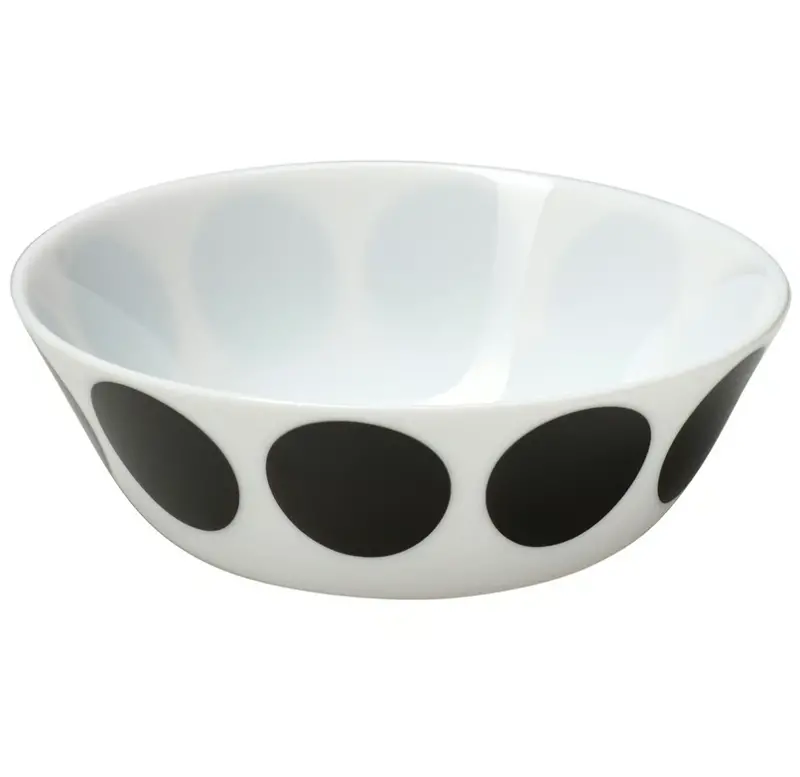 Oftast Dot-Patterned Bowl – White & Black, 15 Cm Diameter 1
