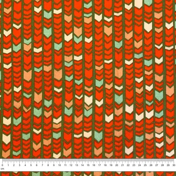 Orange Cotton Blender Fabric For Quilting – Little Meadow Birds Print, 112Cm Width 1