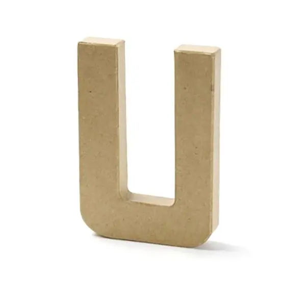 Paper Mâché Letter U – 8 Inch Height 1