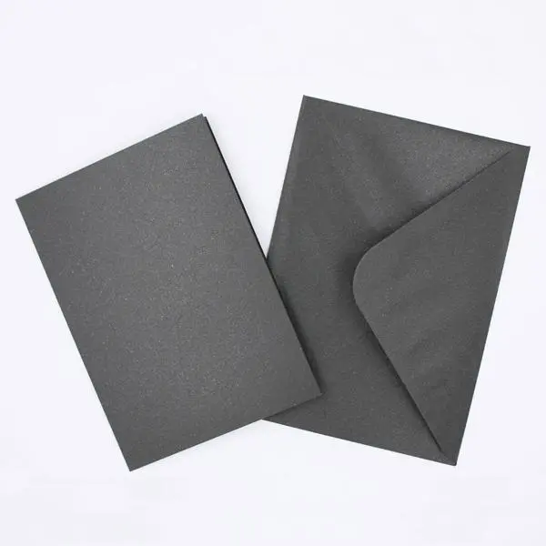 Pearlized Black Cardstock & Matching Envelopes – Sullivans 4-Pack 1
