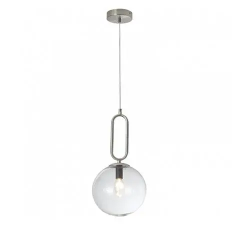 Pen462 Satin Chrome Pendant Light – Modern Design With Clear Glass Shade 1