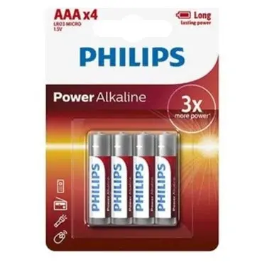 Philips Alkaline Aaa Batteries – 1.5V, 4-Pack (Power Series) 1