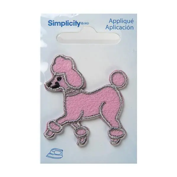 Pink Mini Poodle Iron-On Applique By Simplicity 1