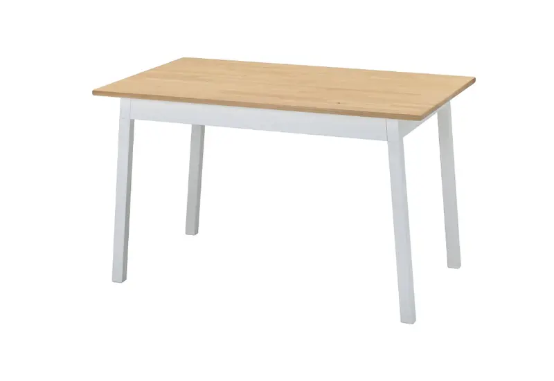 Pinntorp Extendable Kitchen Table In Light Brown-White, 125X75 Cm (Seats 4) 1