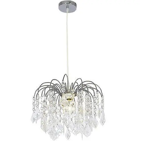 Polished Chrome Pendant Light With Clear Acrylic Crystal Accents (Pen195/1) 1