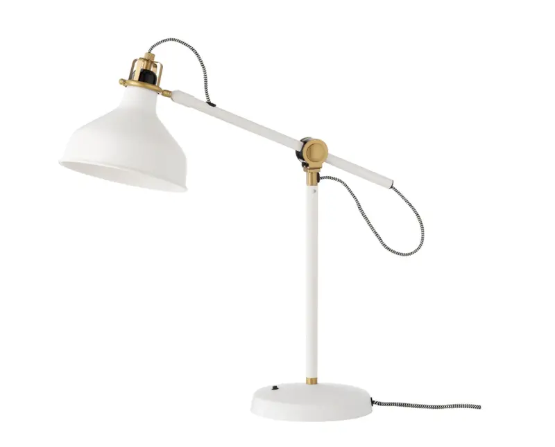 Ranarp Adjustable White Task Lamp – Compact 20 Cm Desk Or Workshop Work Light 1