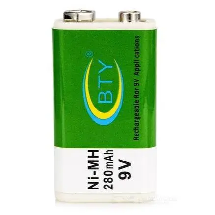Rechargeable 9V Nimh Battery – 280Mah Capacity, Gn-280 Model 1