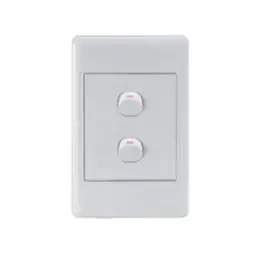 Redisson 4×2 Dual-Lever Light Switch – Matte White Finish 1