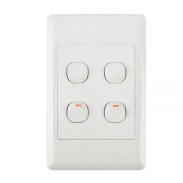 Redisson A104 4-Gang 2-Module 4-Lever Light Switch – Versatile Layout 1