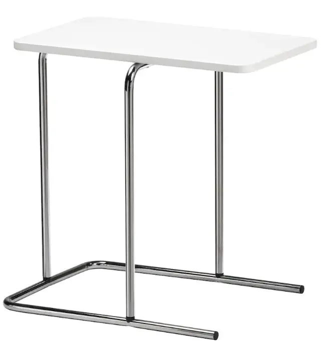 Rian Compact White Side Table – 50X30 Cm Minimalist Accent Table 1