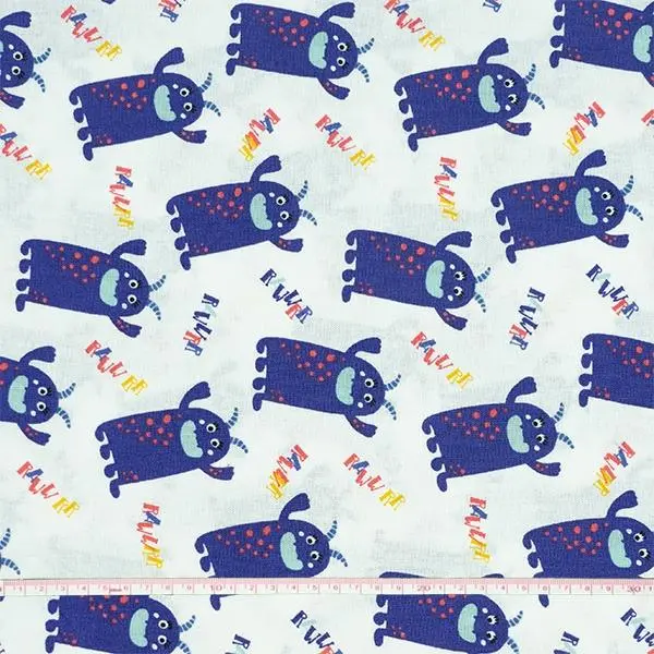 Roar-Themed Fabric By Little Monsters – 112Cm Width 1
