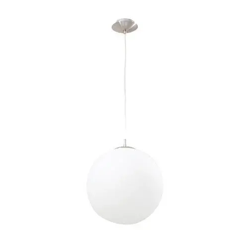 Rondo Glass Pendant Light – 300 Mm Diameter, Satin Chrome Frame With White Diffuser (P200O) 1