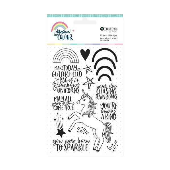 Rosie’S Studio Dream In Colour Clear Stamp Set – 1 Pack 1