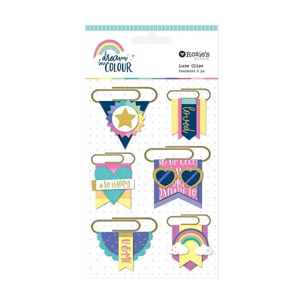 Rosie’S Studio Luxe Hair Clips – Dream In Colour Collection, 6-Pack 1