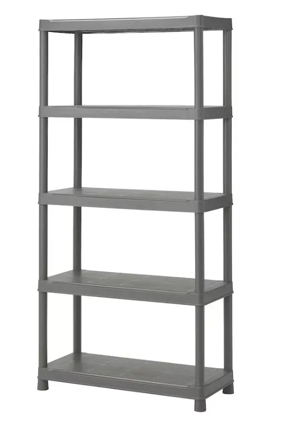 Runmarö Weather-Resistant Shelving Unit – Dark Grey, 90X40X182 Cm 1
