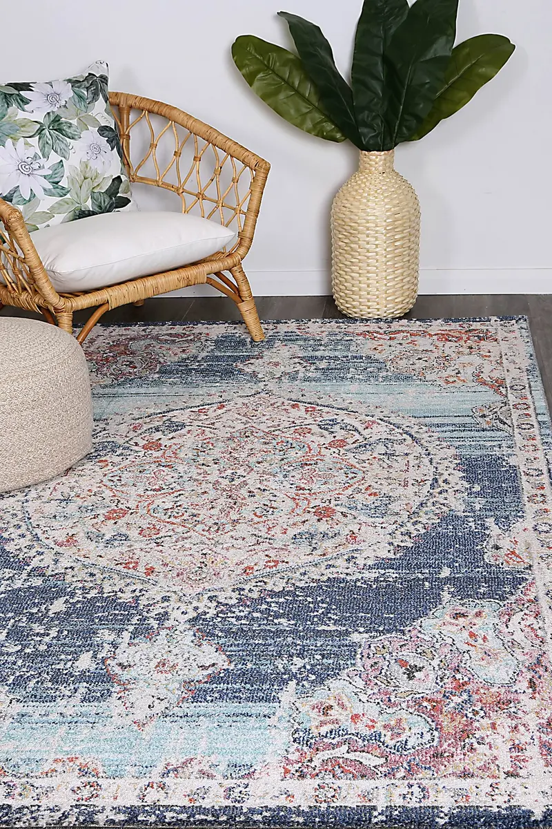Salsa Hollow Medallion Transitional Area Rug 1