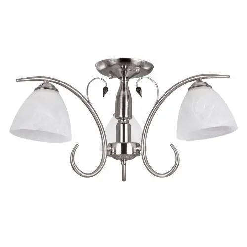 Satin Chrome 3-Light E27 Chandelier – Ch179/3 1