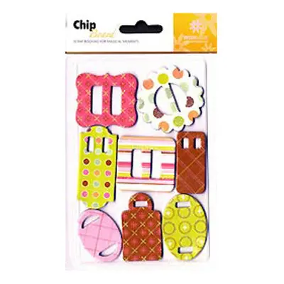 Scrapbook Chipboard Buckle Embellishments – Multi-Color 8-Pack 1