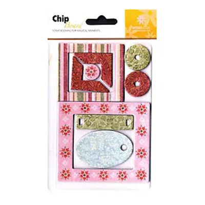 Scrapbook Chipboard Picture Frame Assortment – Pink-Themed Set 1