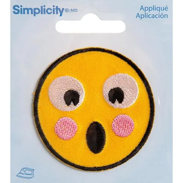 Shocked Smiley Face Iron-On Applique By Simplicity 1