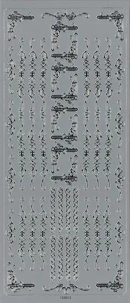 Silver Corner & Border Sticker Pack – Arbee Design 1