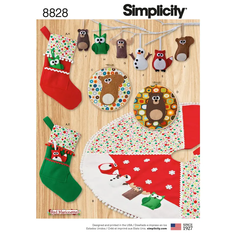 Simplicity 8828 Sewing Pattern: Diy Holiday Decor Crafting Templates 1