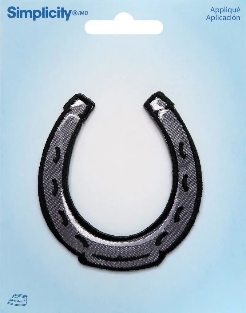 Simplicity Horse-Shoe Grey Embroidery Appliques 1