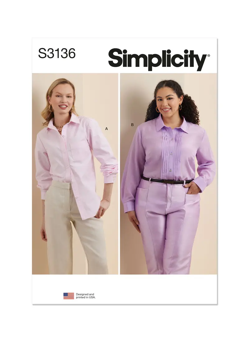Simplicity S3136 Sewing Pattern: Misses Plus-Size Top And Vest 1