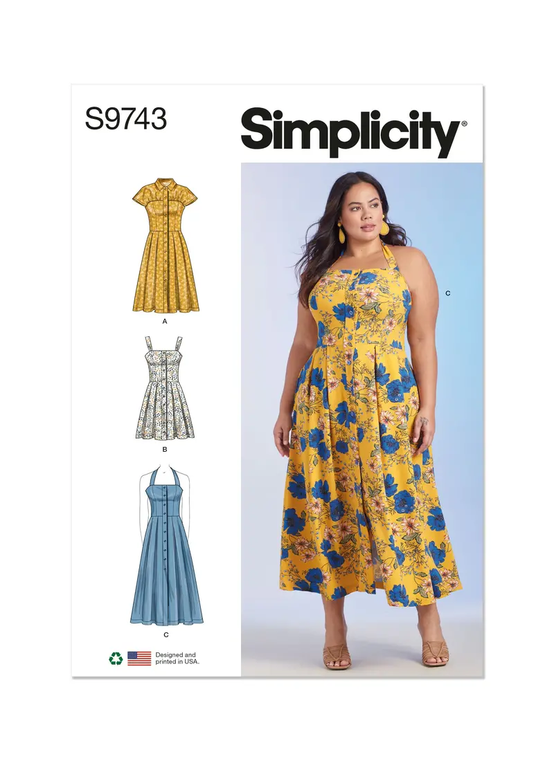 Simplicity S9743 Plus-Size Dress Sewing Pattern 1