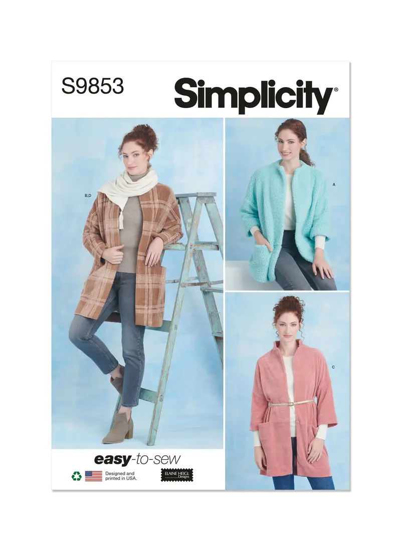 Simplicity S9853 Sewing Pattern For Women'S Structured Jacket Or Coat 1