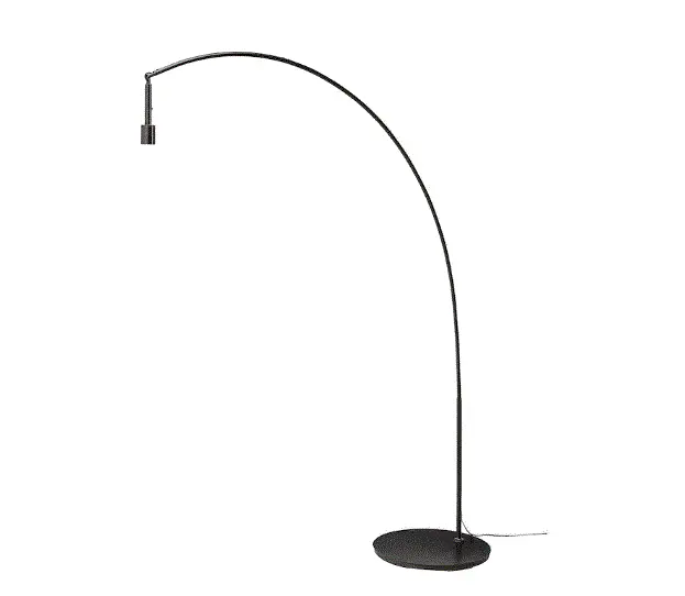 Skaftet Adjustable Arch Floor Lamp Base – Sleek Black Metal Design 1