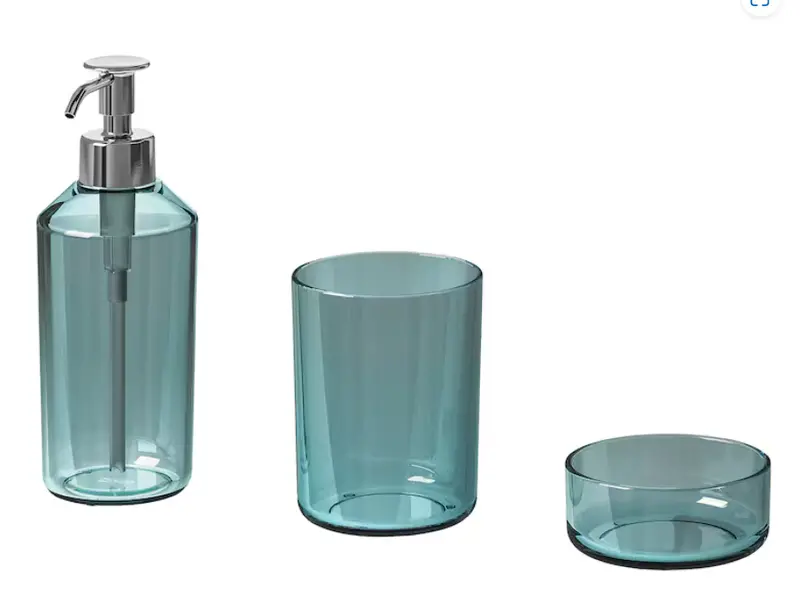Skissen Coordinated 3-Piece Bathroom Accessory Set – Modern Fixture Bundle 1