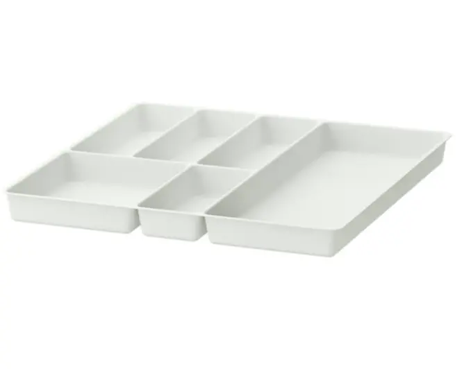 Stödja Slim Cutlery Organizer Tray – White, 51X50 Cm 1