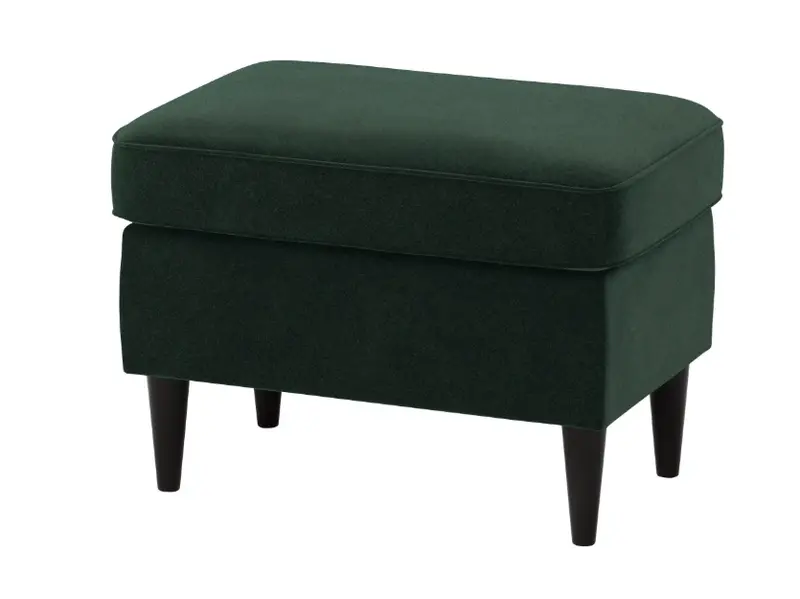 Strandmon Accent Pouffe In Djuparp Dark Green Velvet 1