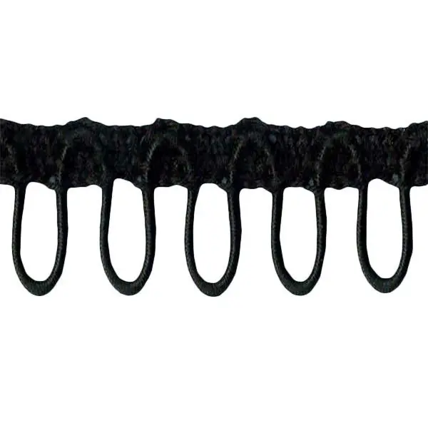 Sullivans 17Mm Black Elastic Button Looping Cord 1