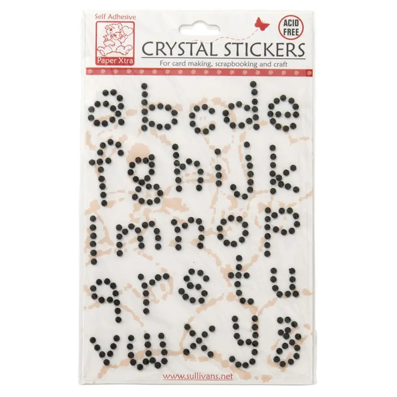 Sullivans Black Lowercase Alphabet Embellishments 1