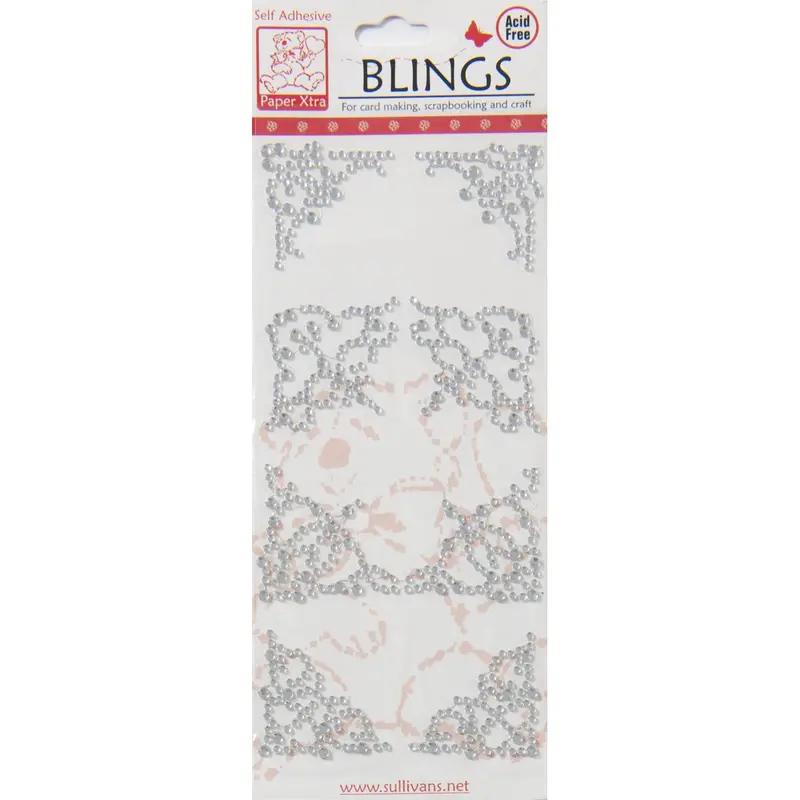 Sullivan'S Blings Corner Trim – Clear Acrylic Embellishment Set 1