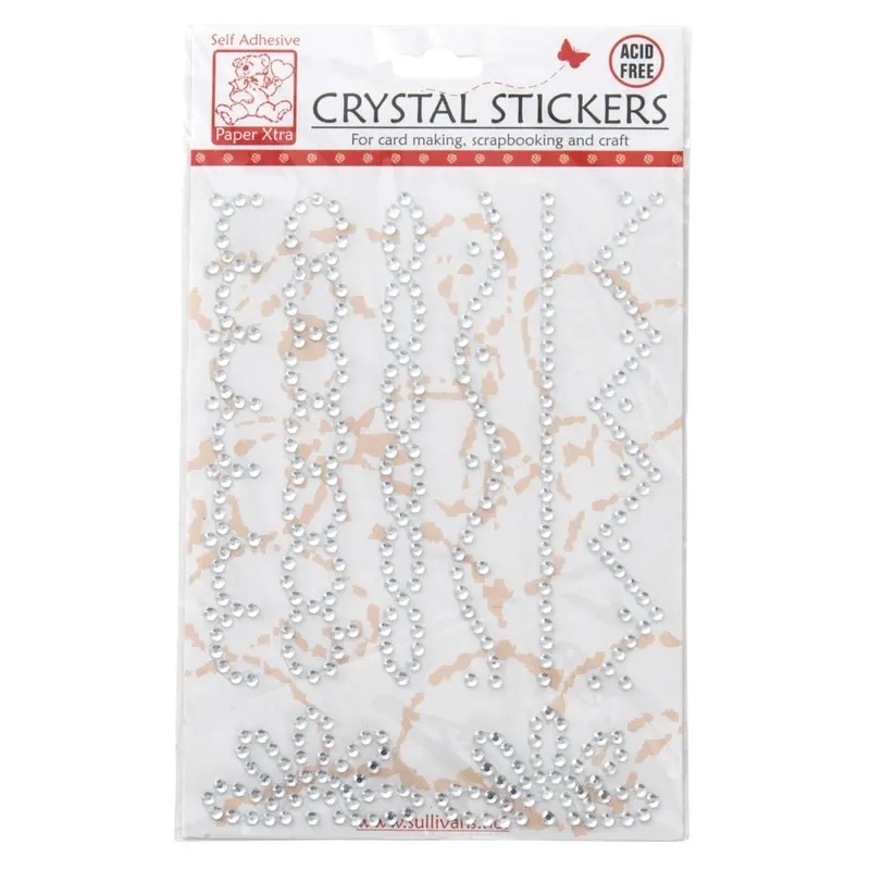 Sullivan'S Clear Border Bling Appliqués – Self-Adhesive Craft Embellishments 1