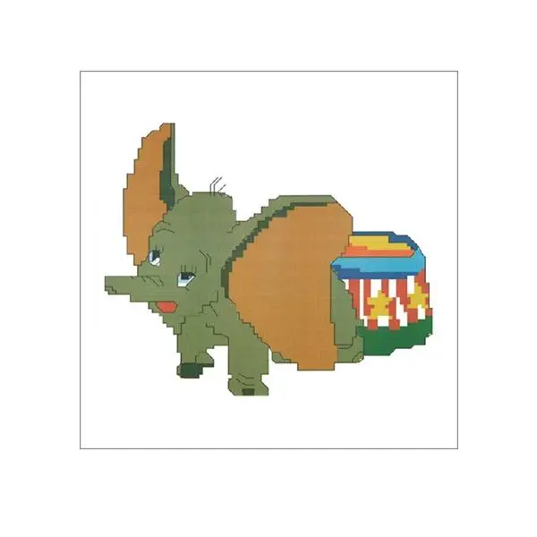 Sullivans Cross-Stitch Kit: Baby Elephant Design – 20 × 28 Cm 1