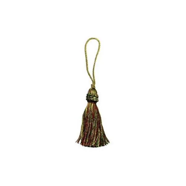 Sullivans Green, Wine & Gold Rayon Tassel Keychain (100 Mm) 1