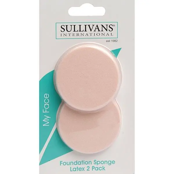 Sullivans Latex Foundation Sponge Set – 2-Piece Makeup & Cosmetic Application Tools 1