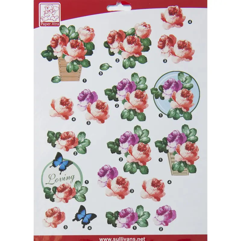 Sullivans Loving-Themed Decoupage Sheet – Printable Craft Transfer Design 1