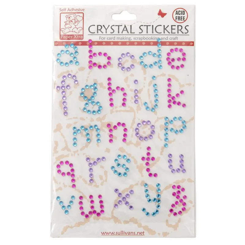 Sullivans Multi-Color Lowercase Alphabet Rhinestone Blings 1