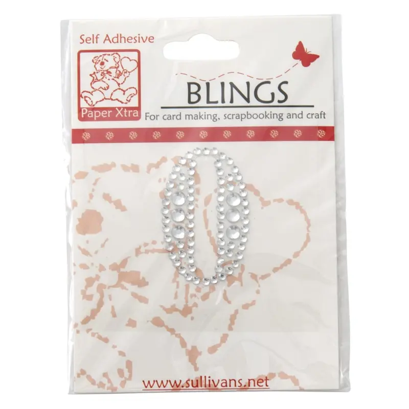 Sullivans Numeric Bling Embellishment: Number 0 1